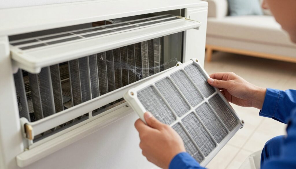 HVAC filters and hidden areas cleaning