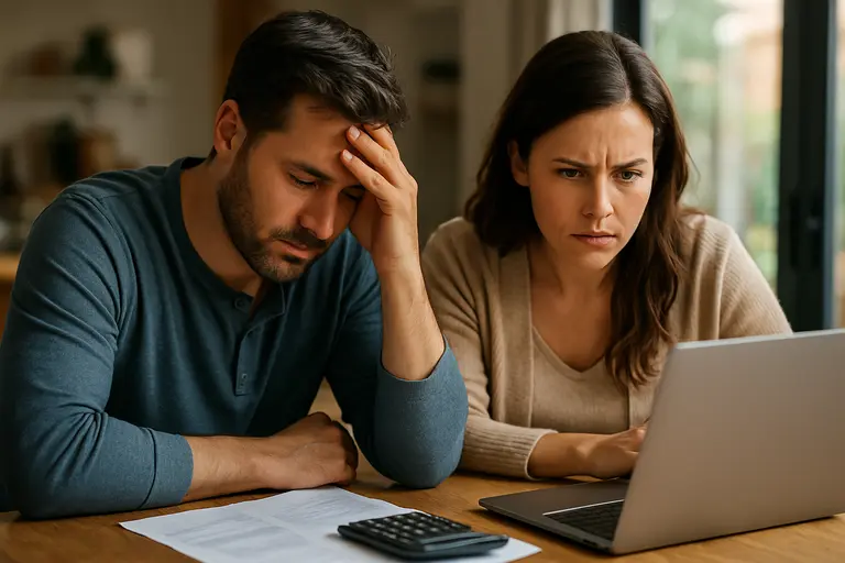Household budget worksheet with renovation costs and emergency savings columns
